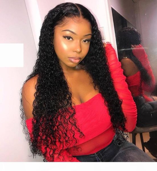 

indian jerry curly lace front human hair wigs with baby hair pre plucked front lace natural hairline peruvian remy hair wigs, Black;brown