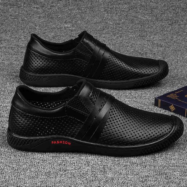 

dress shoes men's leather shoes, casual business with soft, breathable treads, italian for driving and walking 9vao, Black