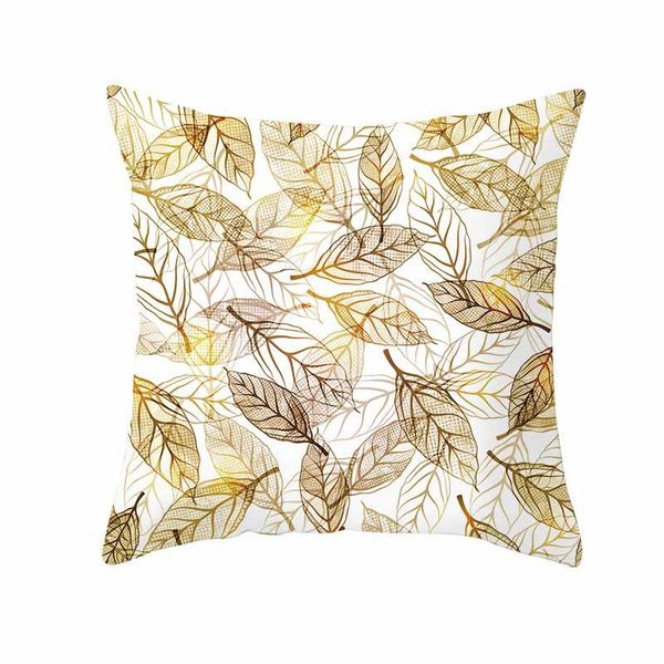 

pillow case sale 1pc 45*45cm for sofa decorative polyester leaves throw pillows cushion cover home decoration