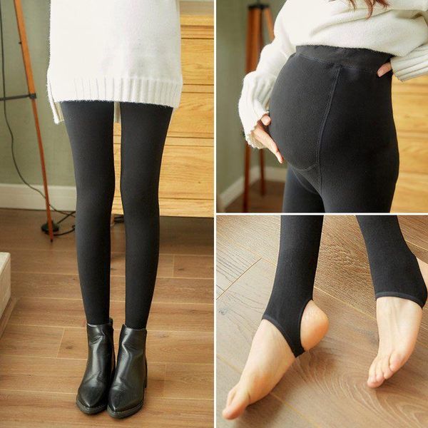 

maternity bottoms adjustable high elastic leggings spring autumn pregnant women pregnancy pantyhose thick all match trousers, White