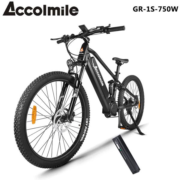 

electric bike 48v 750w men mtb with 48v 17.5ah samsung cells battery 27.5inch mountain electric bicycle bafang motor bike, Silver;blue