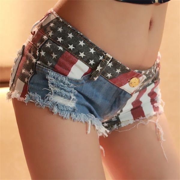 

summer women's low waist ladies shorts nightclub ripped pants, White;black