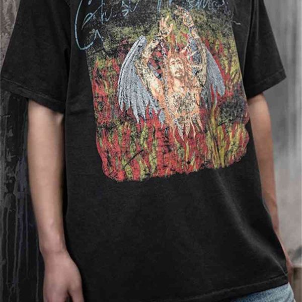 

fashion t shirt hip hop high street vintage tee, White;black