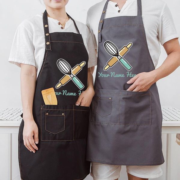 

simple kitchen apron sleeveless chef antifouling workwear home cooking men and women waist apron overall logo print