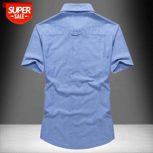 

summer military solid shirt men cotton casual short sleeve chemise homme plus size -4xl mens shirts camisa masculina #wb2x, White;black