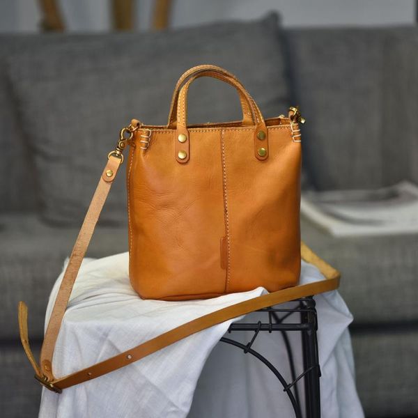 

evening bags american retro literary leather messenger shoulder bag casual handmade small fresh and simple female