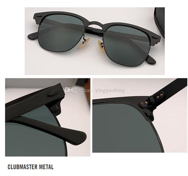 

2021 brand club new masster sunglasses men designer mirror glasses women oculos de sol eyewear accessories 51mm uv400lens gafas, White;black