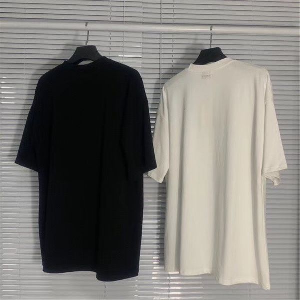 

new 2021 20ss summer style embroidery oversize vetements t-shirt men women streetwear cotton tee cnus euns, White;black