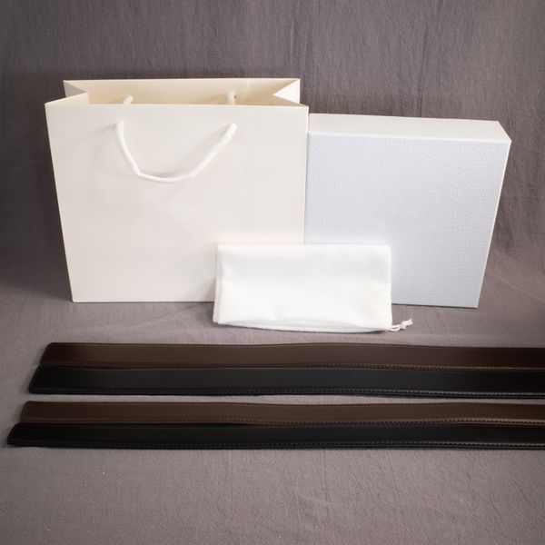 

fashion belt man woman belts casual smooth buckle belt width 3.4cm highly quality with gift box, Black;brown