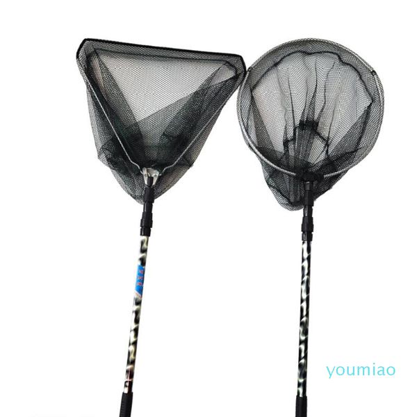 

fishing hand net retractable landing aluminum alloy pole foldable brail portable triangle and round network x107g accessories
