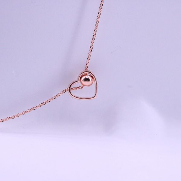 

rose gold heart shape smart pendant, Silver