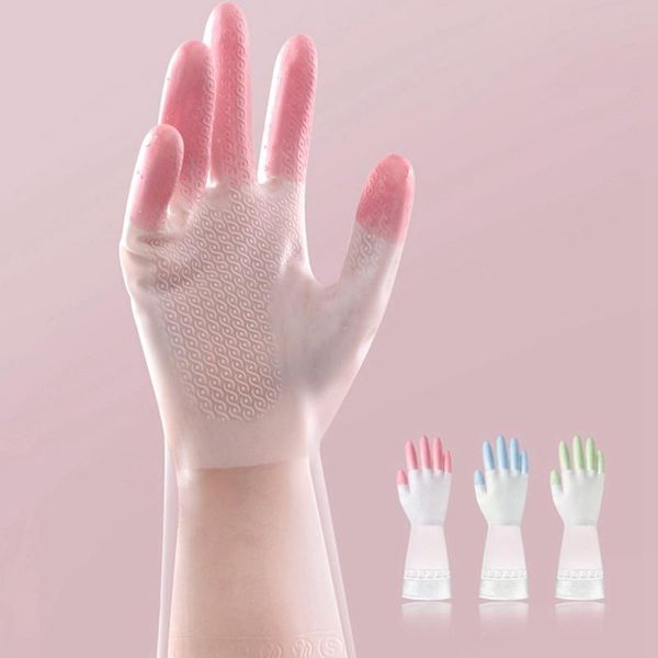 

disposable gloves durable thin dish washing for protect hands waterproof pvc antifouling kitchen cleaning household supplies