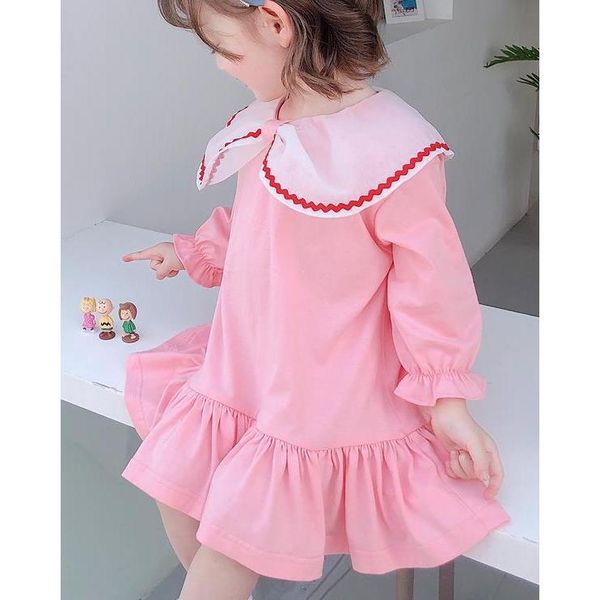 

girl's dresses kids girls sweet style long sleeve princess dress, Red;yellow