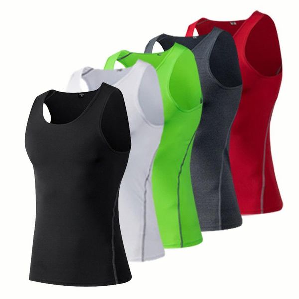 

sports tights men's quick-drying breathable stretch bottoming clothes running sports undershirts fitness training fitness, Black;blue