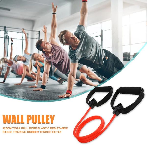 

1.2m/4ft tpe yoga pull rope resistance bands tensile tube expander full body building fitness equipment