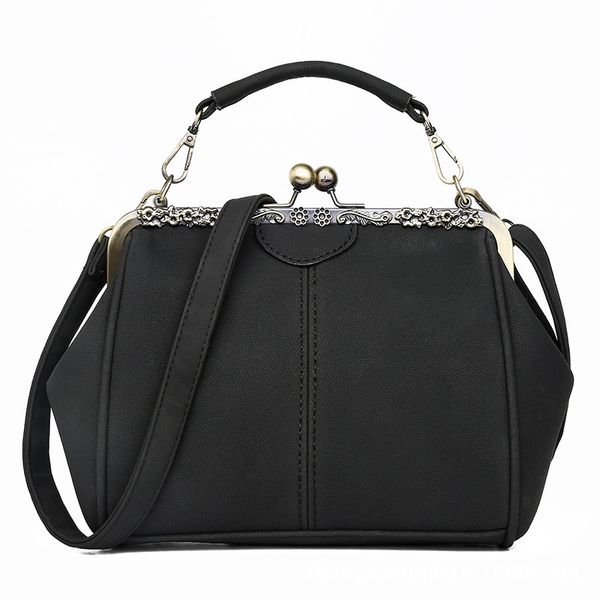

unishow vintage shoulder bags matte pu leather clip women messenger bag small brand designer female handbag ladies sac lj210203