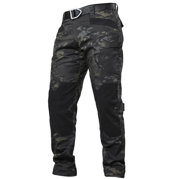 

2021 new men's joggers tactical pants camouflage sweatpants loose camo casual trousers pantalones tacticos men nd06, Black