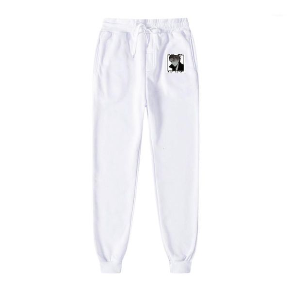 

men's pants quality fleece trousers printed women men jogging hip hop streetwear sweatpants, Black
