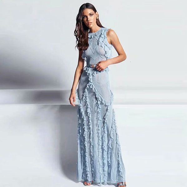 

long dress 2021 spring summer new women's fashion party beach vintage elegant chic gentlewoman lace dresses xxgy, Black;gray