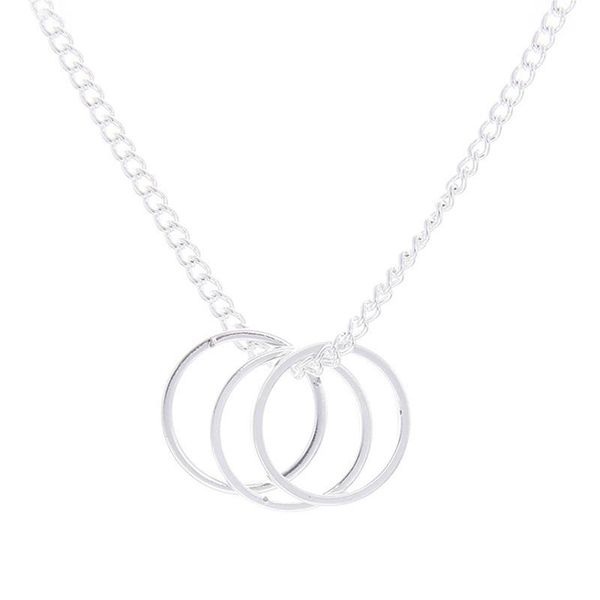 

chains gold color chain round circle pendant choker necklace women statement collars bohemian beach jewelry gift collar, Silver