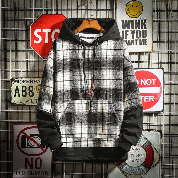 

2021 new hip hop mens sweatshirt ghost chinese charater print harajuku hoodie streetwear autumn casual black pullover cotton onau