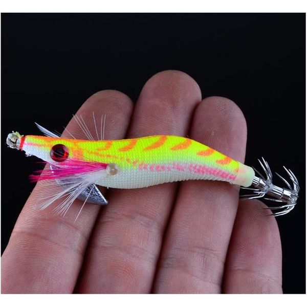 

new wood shrimp squid artificial bait 8cm 7.4g 2.0# tail noctilucent prawn jllumv sport77777