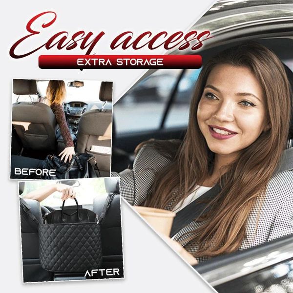 

storage bags car seat and handbag holding net hanging bag between seats thin889