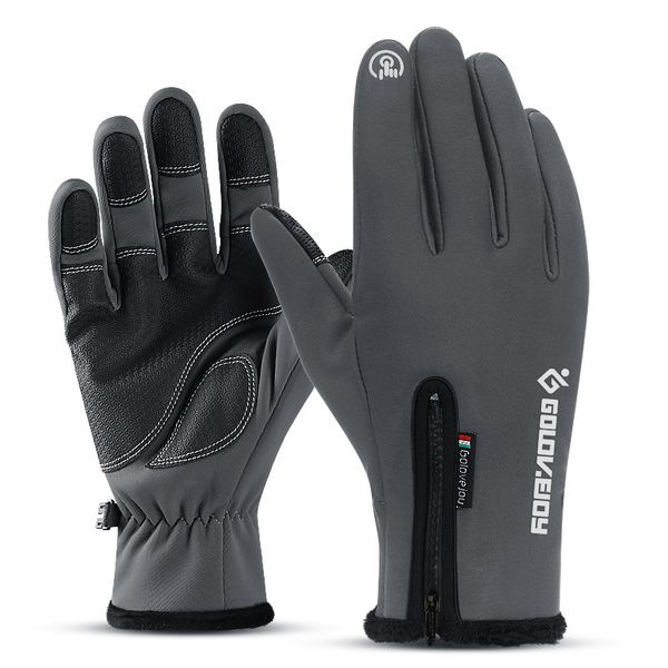 Winter wasserdichte Touchscreen-HANDSCHUHE Männer Frauen winddicht warm Reiten Reißverschluss Sport plus Samt Berg Skifahren DB03