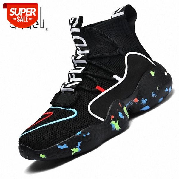 

men sock shoes comfortable fashion breathable sneakers trainers casual outdoor black and white high platform sneaker #r32i