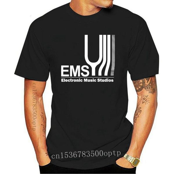 

men's t-shirts electronic music studios t-shirt 100% cotton synthi aks ems retro synth vcs3 harajuku hip hop tee shirt, White;black