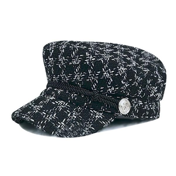 

spring cap autumn fashion women's wool hat british style warm retro newsboy caps octagonal cap female visor caps, Yellow