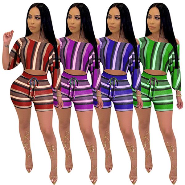 

summer women bigger size outfits plus size 3x 4xl 5xl short sleeve t-shirt shorts two piece set casual sportswear stripe sweatsuits 4436, Black