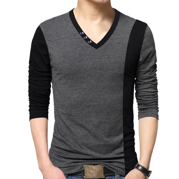 

2021 fashion new arrival long sleeve t-shirt cotton color patchwork teenagers men t shirt jali, White;black