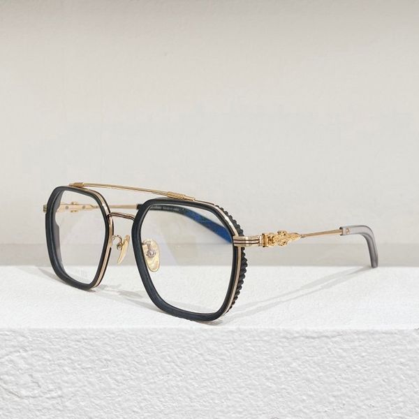 Neue beliebte Retro-Brillenfassungen für Damen, Korrektionsbrillen, Punk-Design, quadratischer Stahlrahmen mit Lederbox, HD-Linse, hochwertige Designer-Sonnenbrillen