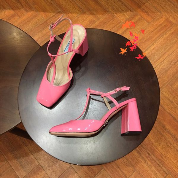 

2021 fashion women shoes pumps casual sandals designer leather spikes slingback high heels designers luxury slides shoess with logo and box, Black