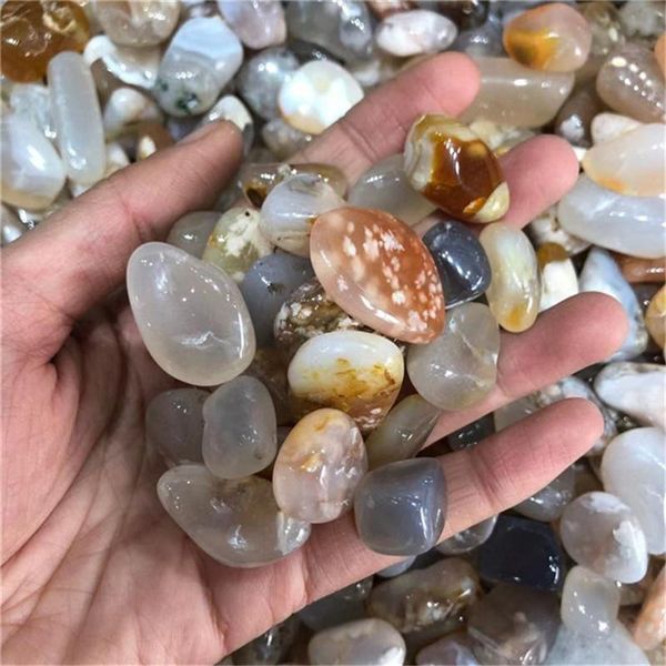 

natural quartz agate tumbled crystals healing stones for home decoration