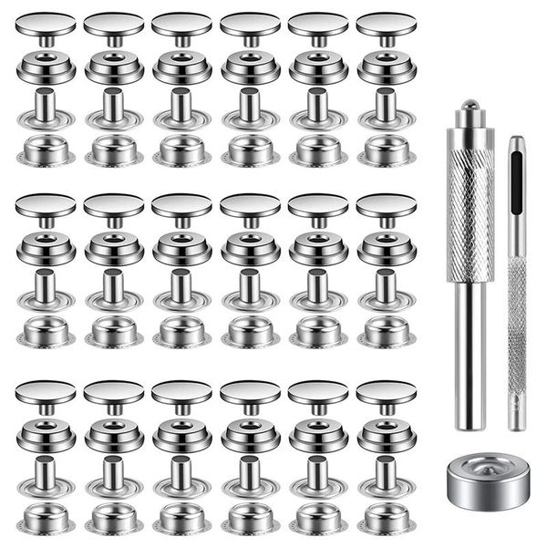 

professional hand tool sets snap button kit tools, material punching and setting suitable for bags, jeans, clothes, fabrics, leather crafts