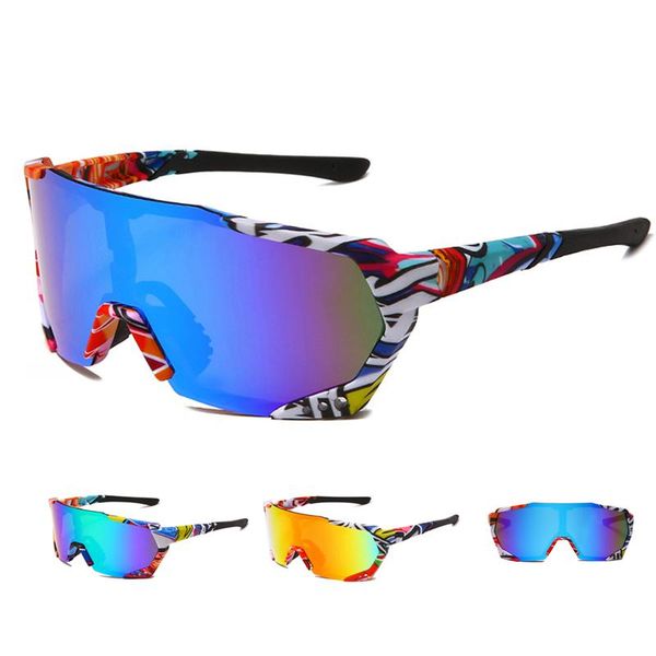 

outdoor eyewear uv400 protection cycling sunglasses mountain bike glasses men women stylish printing sports goggles