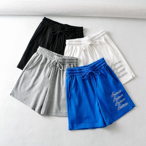 

women's shorts bradely michelle 2021 summer arrival women solid color basic causal daily style with fashion reflective letters cool, White;black