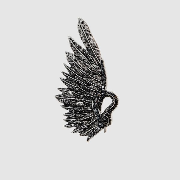 

f23 amorita boutique design animal swan brooches, Gray