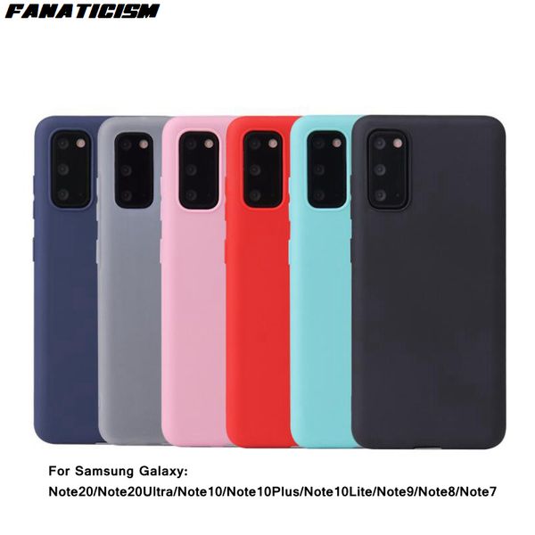 

1.2mm candy color phone cases for samsung galaxy note20 ultra note 20 matte case soft tpu silicone cover coque funda