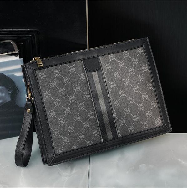 

wholesale men handbag business printing fashion envelope bag street trend matching color stripe handbags personality outdoor large leisure l