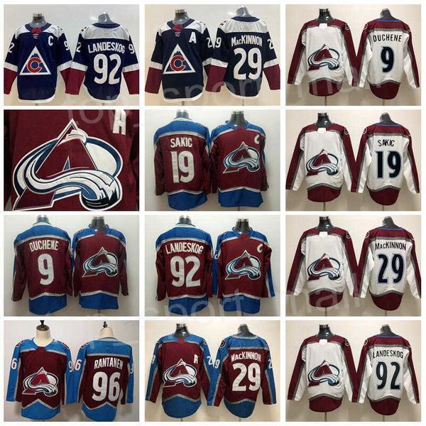 

colorado avalanche hockey 29 nathan mackinnon jerseys 96 mikko rantanen 9 matt duchene 19 joe sakic 92 gabriel landeskog red youth women man, Black
