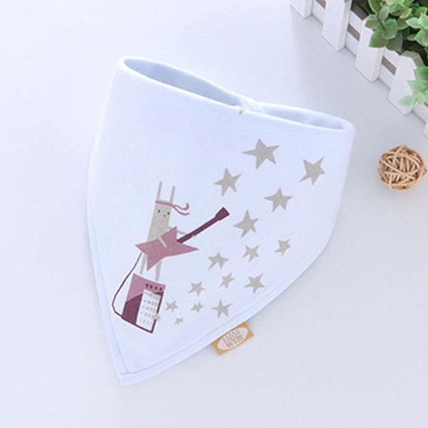 

hair accessories cotton bandana bibs baby babador feeding smock infant burp cloth cartoon saliva towel eating accessory soft stuff, Slivery;white