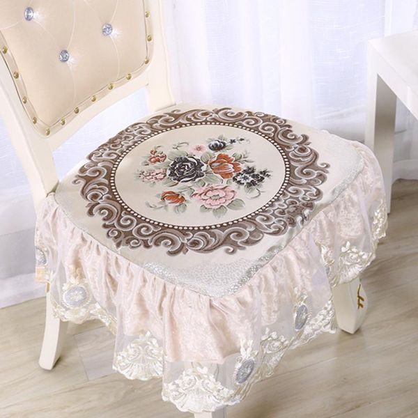 

europe lace chair cushions thicken home decoration cushion 12 colors supe soft seat cushion can be fixed on chair l