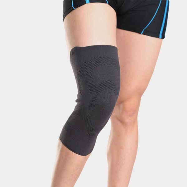 

1pc pressure sports kneepads elastic knee protector breathable knees braces for outdoor sports size xl, Black;gray