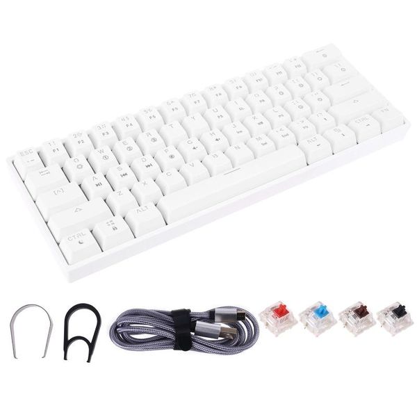 

gk61 swappable portable mechanical keyboard rgb backlit gaming keyboard gateron switch compatible with cheery kailh