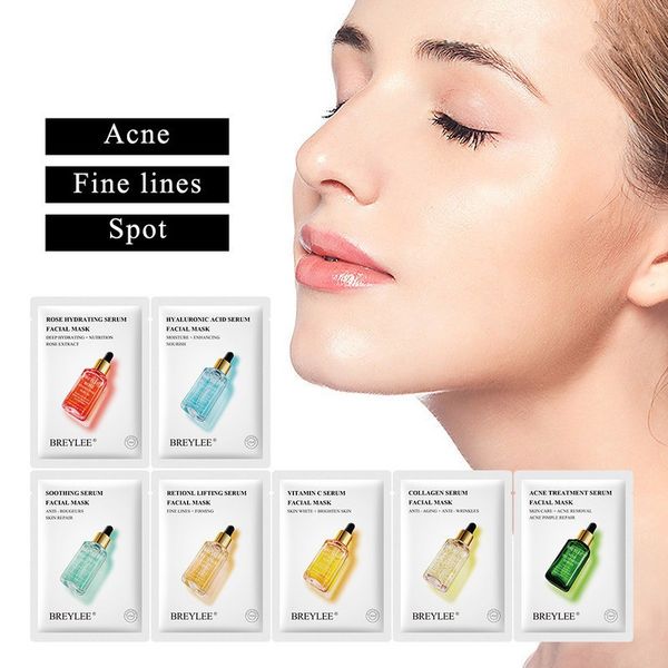 

breylee face mask retinol facial sheet mask acne treatment serum moisturizer vitamin c face mask skin care