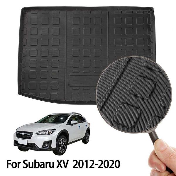 Задний загрузочный коврик для груза подходит для Subaru XV 2012-2020 черный резиновый автомобильный багажник лайнер крышка защитника