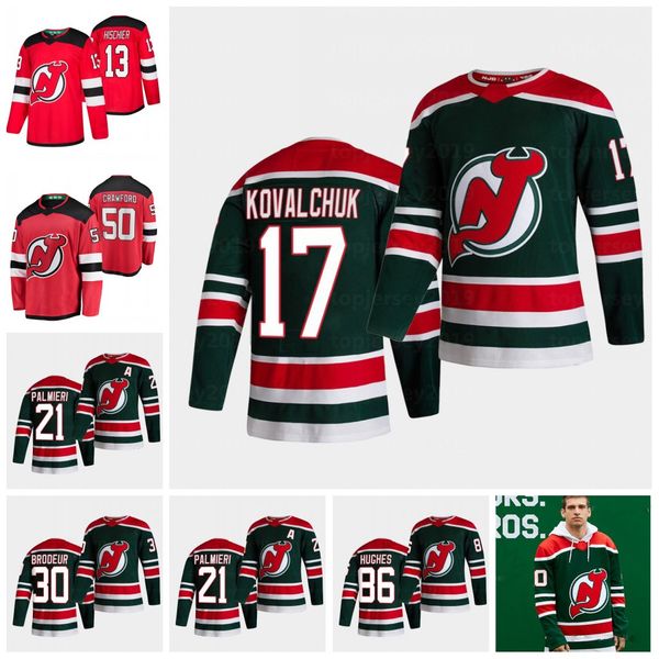 

new jersey devils 17 sharangovich 2021reverse retro jersey 28 severson nico hischier jack hughes jesper bratt ilya kovaslchuk kyle palmieri, Black